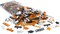 Congrats Grad Graduation Confetti 2025 - Pack of 1000 | Orange and Black Graduation Confetti for Class of 2025 Decorations